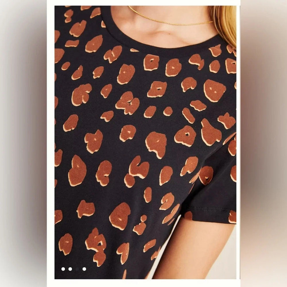 Anthropologie Scotch & Soda Jem leopard print tee size small - Picture 3 of 9